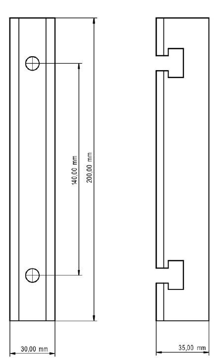 Torriegel 170 mm mit Feder zum Anschrauben - ATTZ - Beschläge UG