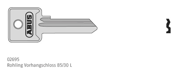 Schlüsselrohling 85/ 30