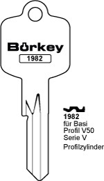 Zylinderschlüssel für Basi Profil V50