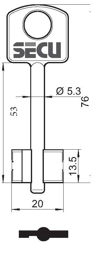 Doppelbartschlüssel 17 B 