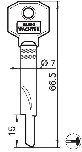 Kreuzbartschlüssel 24 