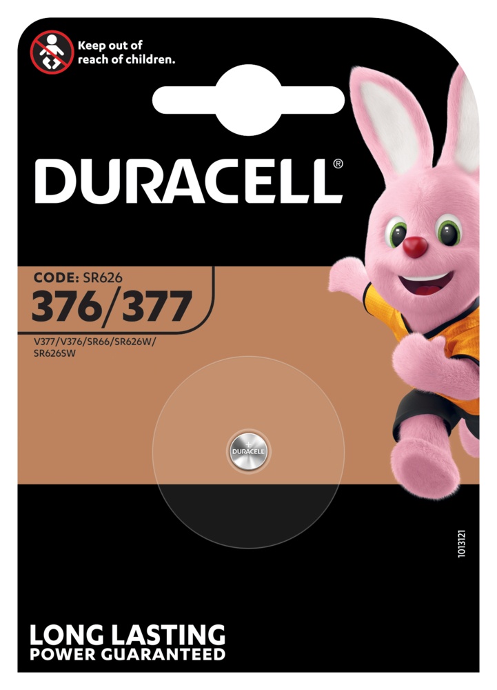 Batterie Duracell 377 Uhrenbatterie B1