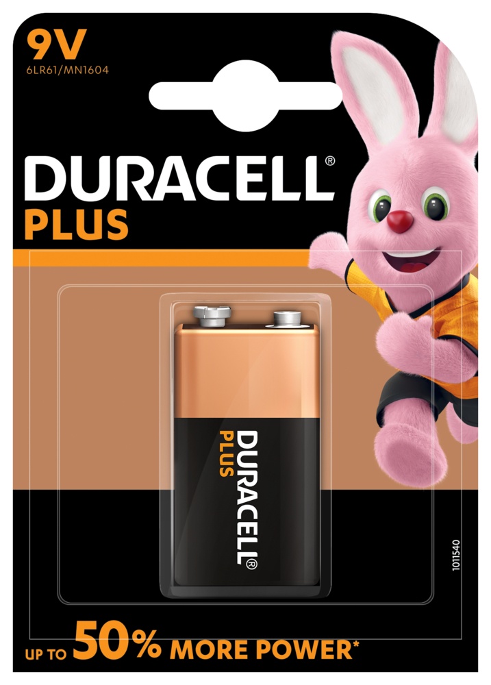 Batterie Duracell Plus-9V Alkaline-Batterie B1