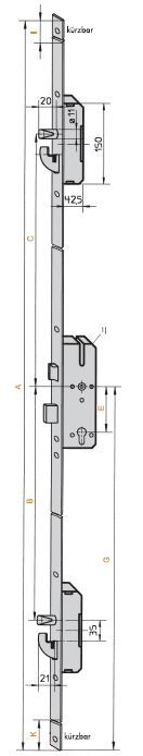 Mehrfachverriegelung AS 2600 AN 92 mm