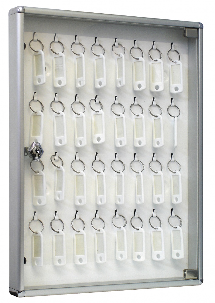 Schlüsseltafel 32 x Haken silber