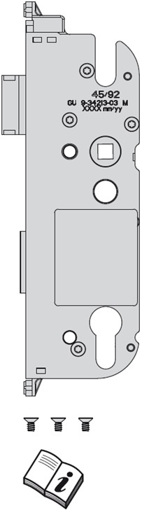 Hauptschlosskasten-Set 72 mm