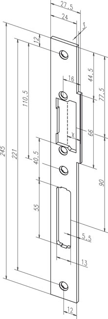 Flachschließblech 95A Profix2