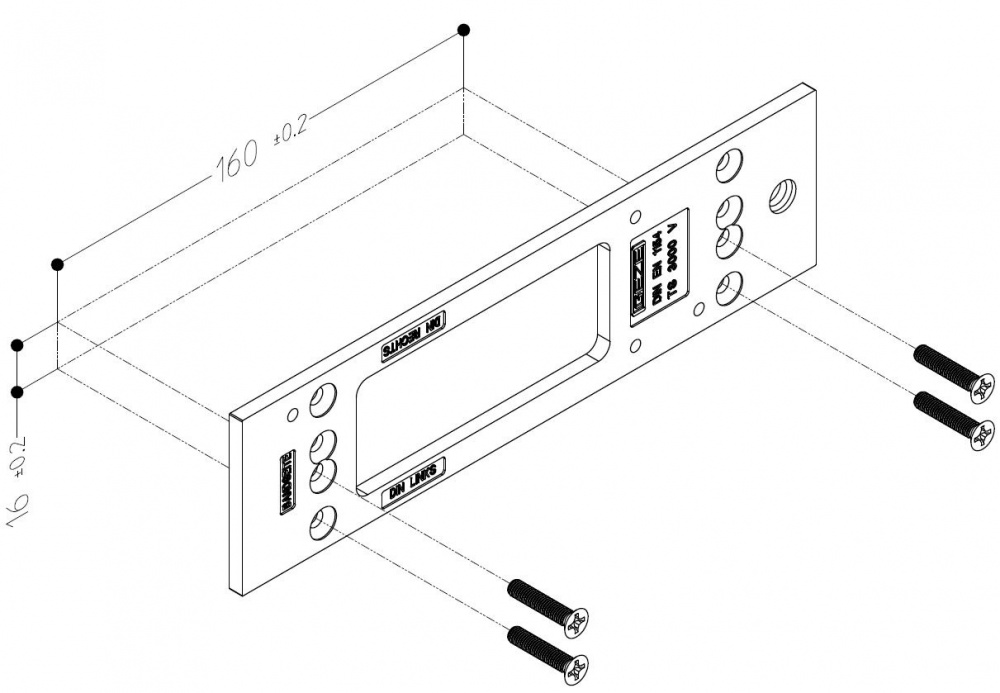 Montageplatte für TS 3000 silberfabig