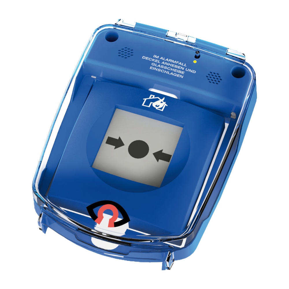 e-Cover® Schalterabdeckung groß blau mit Spritzwasserschutz