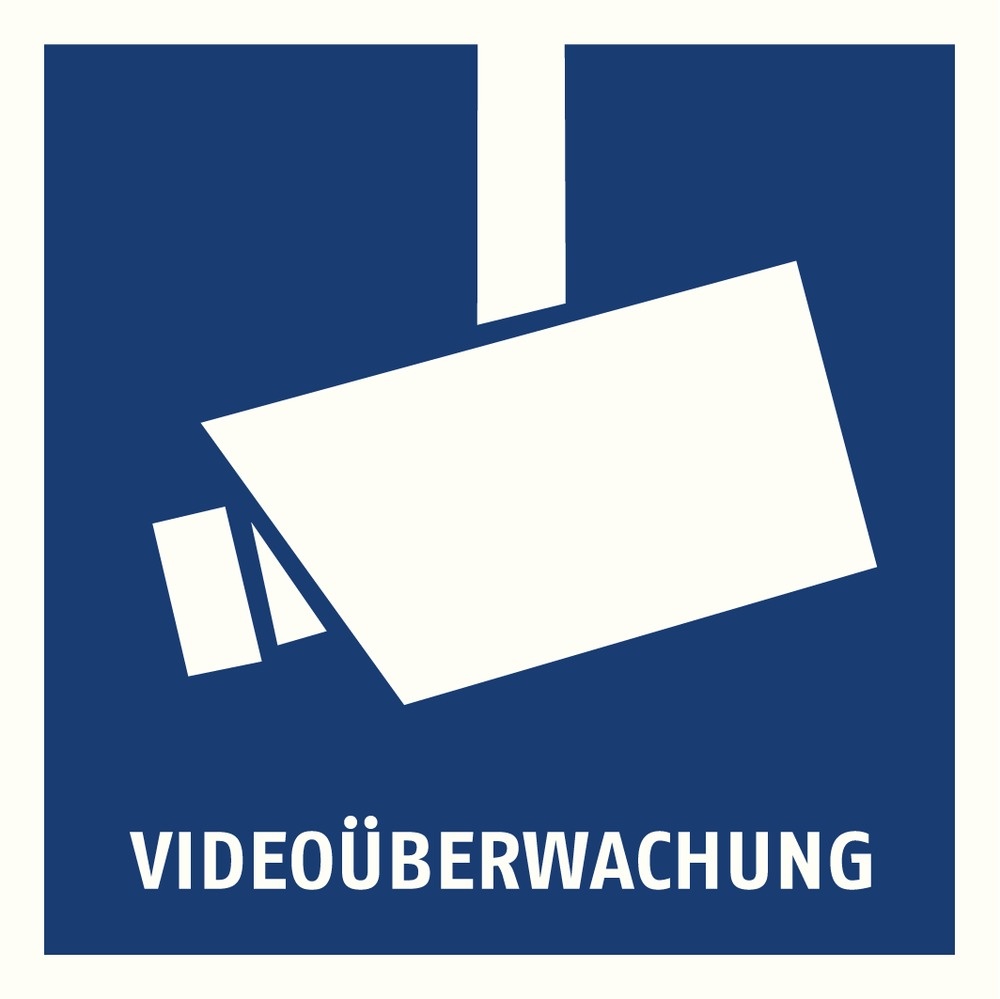 Warn-Aufkleber Videoüberwachung 90 x 90 mm