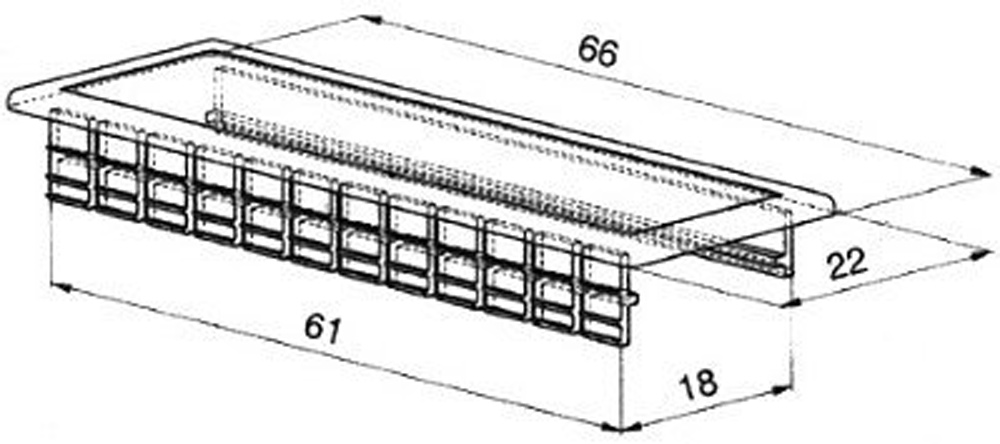 Briefkasten-Namensschild klar 66 x 22 mm