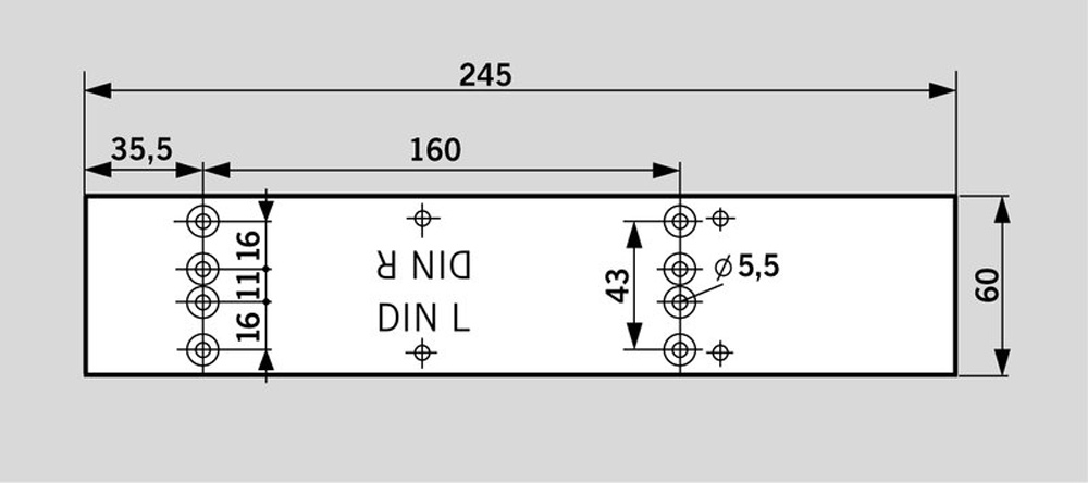 Montageplatte für TS 73 silber 