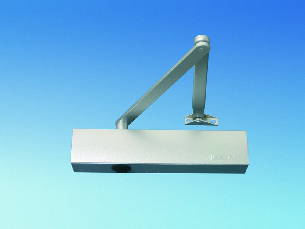 Türschließer mit Gestänge silber EN 1-6 TS 4000 mit Feststelleinheit Türschließer mit Gestänge silber EN 1-6 TS 4000 mit Feststelleinheit