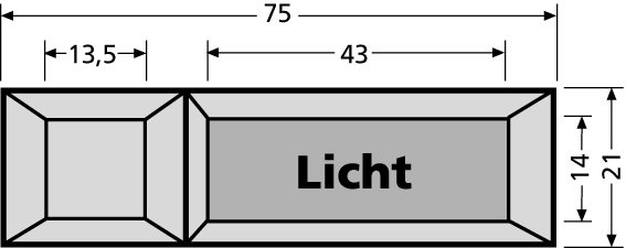 Briefkasten-Lichttaster mir Kunststoffrand 