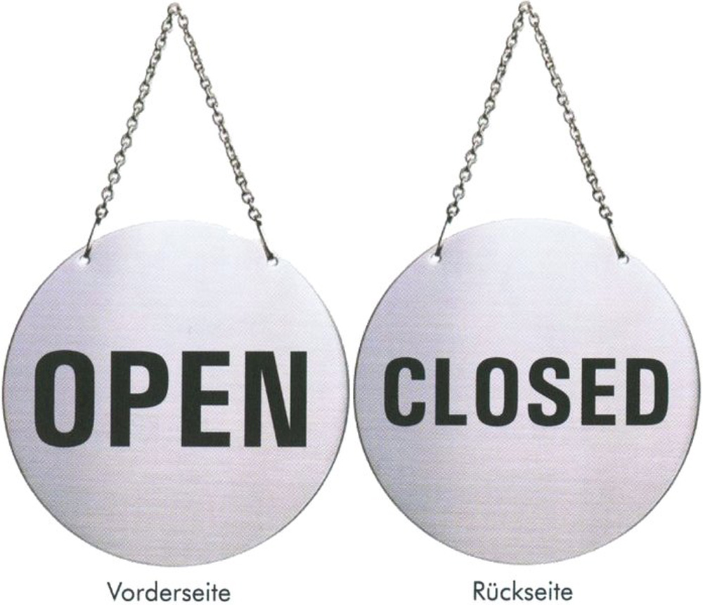 Wendeschild Open/ Closed