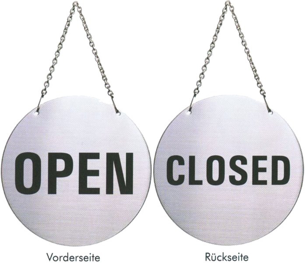 Wendeschild Open/ Closed