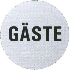 Hinweisschild Gäste