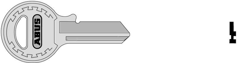 Schlüsselrohling 45/ 40 + 45 R