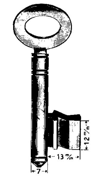 Schlüssel VD 13mm 12mm 7mm ungebohrt