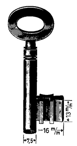 Schlüssel WAF 16mm 13mm 7,5mm