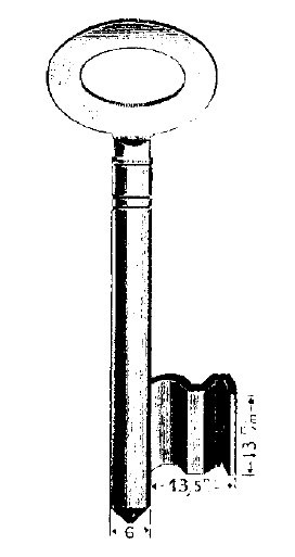 Schlüssel BD 13,5mm 13mm 6mm