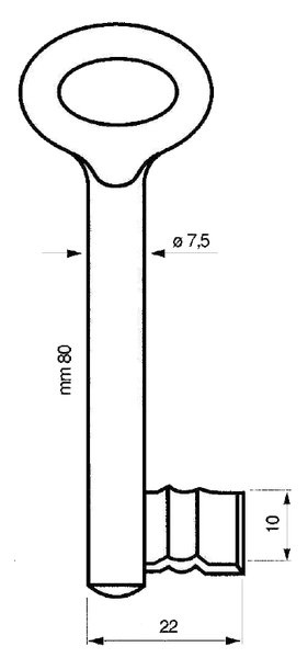 Chubbschlüssel 12,5mm 10mm 7,5mm