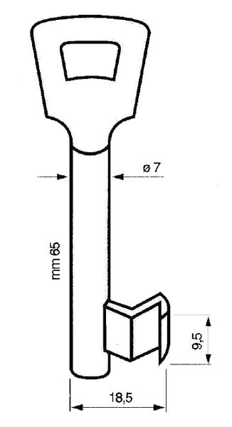 Buntbartschlüssel 11,5mm 9,5mm 7mm