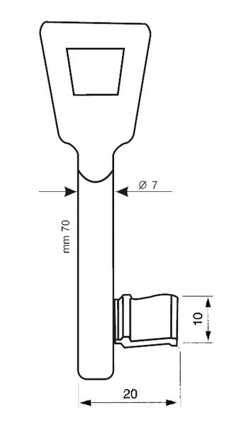 Buntbartschlüssel 13mm 10mm 7mm