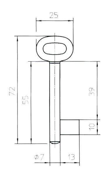 Buntbartschlüssel 13mm 10mm 7mm