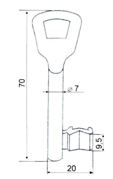 Buntbartschlüssel 13mm 9,5mm 7mm Serie 300