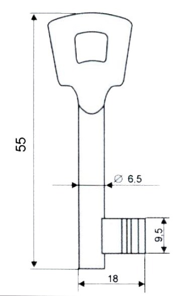 Buntbartschlüssel 11,5mm 9,5mm 6,5mm Serie 200
