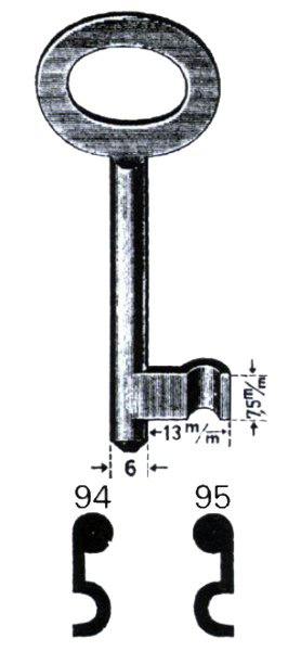 Fahrstuhlschlüssel Flohr 794/5