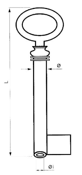 Möbelschlüssel geschwärzt 181