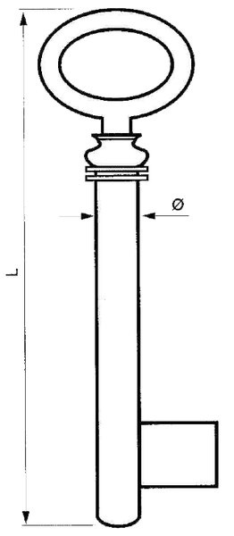 Möbelschlüssel geschwärzt 182