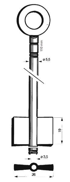 Doppelbartschlüssel 8211 5,5mm 110mm