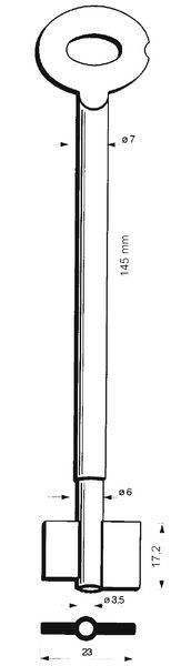 Doppbartschlüssel 8990/M4 7 mm / 6 mm 145mm