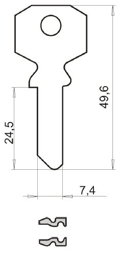 Flachschlüssel 6 