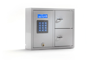 KeyBox Serie 9002 S mit 2 Fächern, je 8 Schlüsselhaken