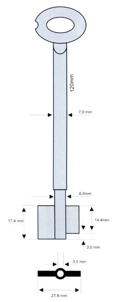 Tresorschlüssel 120mm