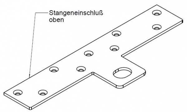 Obst Sonderschließblech für Doppelflügeltüren