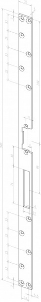 Lappenschließblech 540mm Si