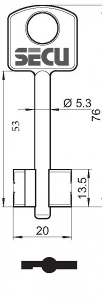 Doppelbartschlüssel 17B