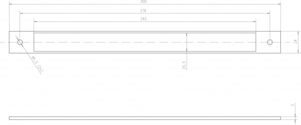 Distanzblech 300x24x 3/5mm