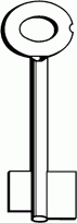 Tresorschlüssel Mauer 5,9x70mm