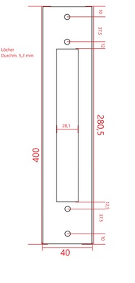 Stulpverbreiterung 400 x 40 mm 
