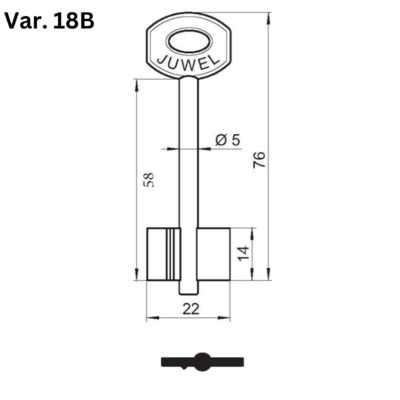 Doppelbartschlüssel 18