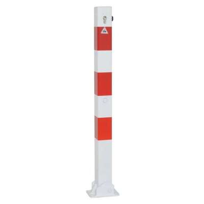 Absperrpf.70x70 einbet. m.Zyl.