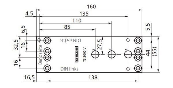 Montagepl.für TS 2000 silberf.