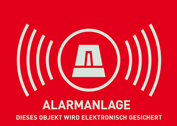 Warn Aufkleber 